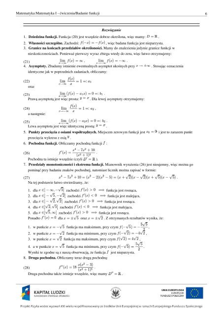 Matematyka:Matematyka I - ćwiczenia/Badanie funkcji