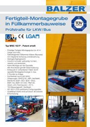 Produktflyer: Prüfstraße für LKW / Bus - Balzer