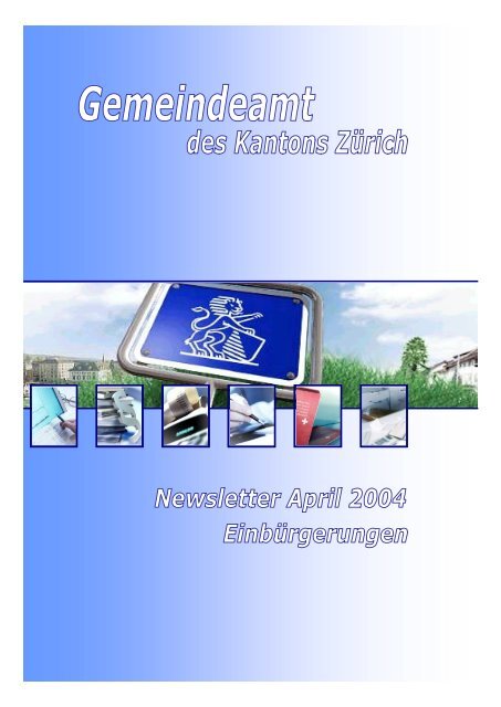 Newsletter April 2004 - Gemeindeamt - Kanton Zürich