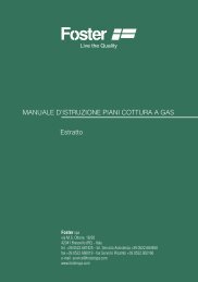 Libretto d'istruzioni - Foster S.p.A.