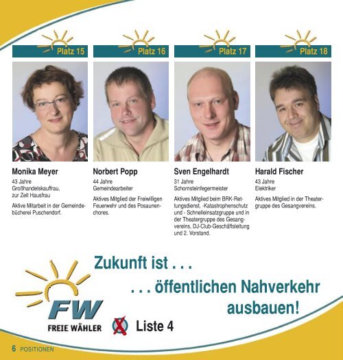 Die FW-K andidaten und ihre Ziele zu mmun ah 008 - Freie Wähler ...