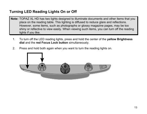 TOPAZ® XL HD Desktop Magnifier User's Guide - Freedom Scientific