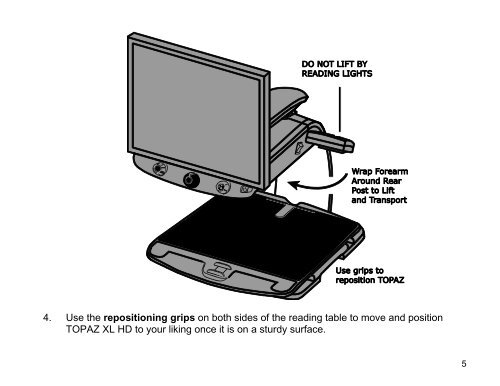 TOPAZ® XL HD Desktop Magnifier User's Guide - Freedom Scientific