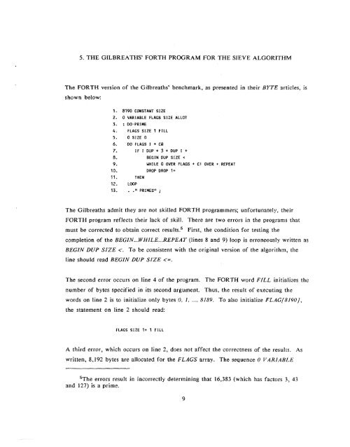 Sieve of Eratosthenes benchmarks for the Z8 FORTH microcontroller