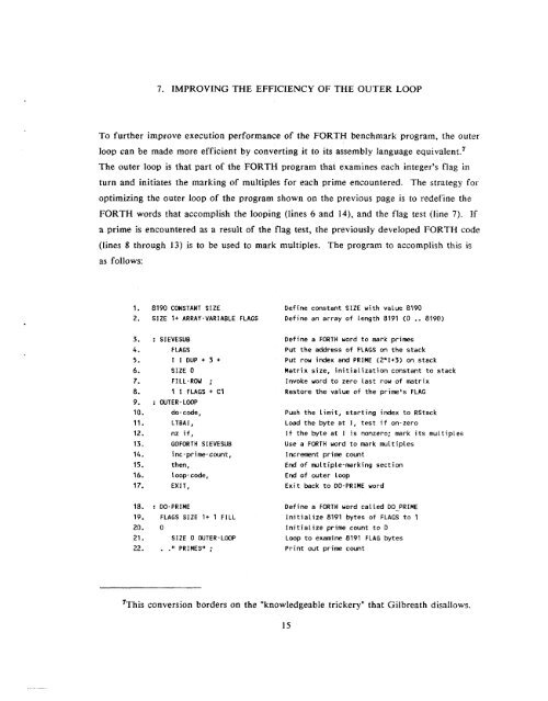 Sieve of Eratosthenes benchmarks for the Z8 FORTH microcontroller