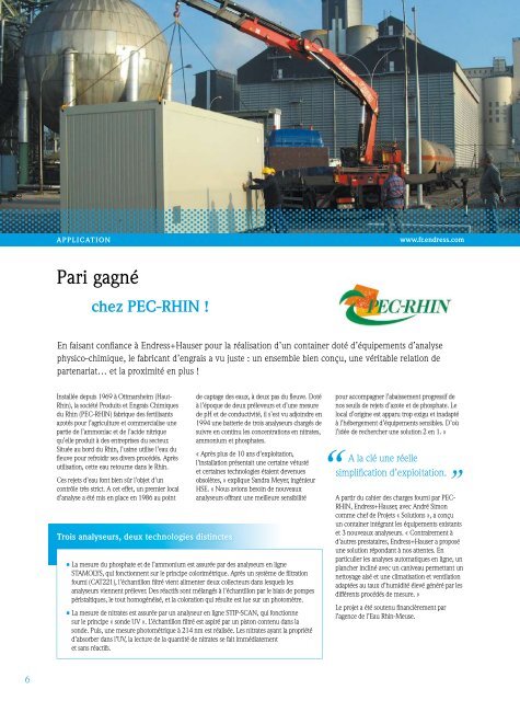 Ouvrir le document (PDF 1,44 MB) - Endress+Hauser