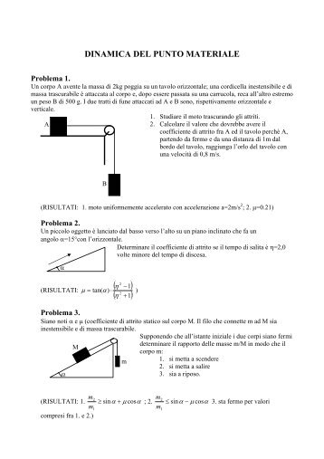 Esercizi di dinamica - Fisica