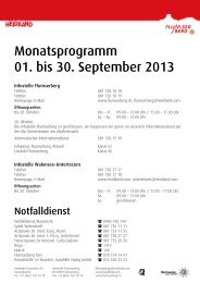 Monatsprogramm 01. bis 30. Juni 2013 - Flumserberg