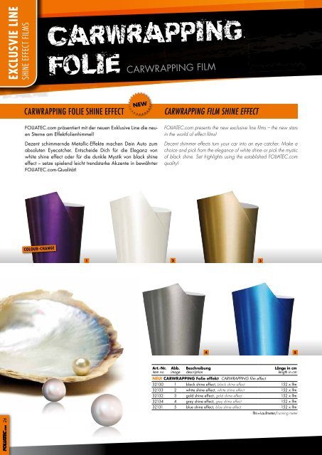 PRODUKT-KATALOG 2012 product cAtALoGuE 2012 - Foliatec