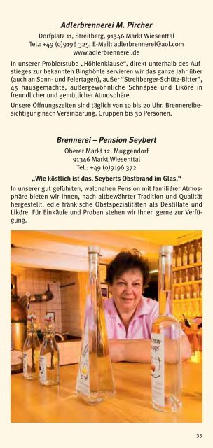 Brauereien Brennereien - Die Fränkische Schweiz