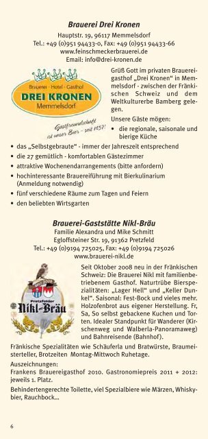 Brauereien Brennereien - Die Fränkische Schweiz