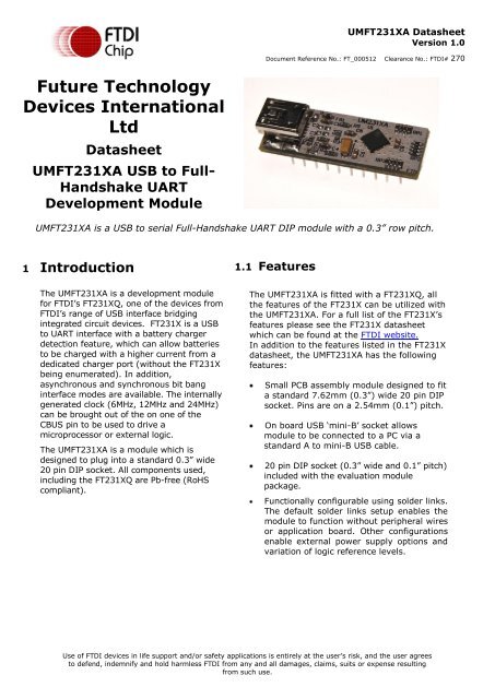 Datasheet - FTDI