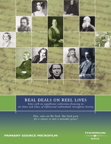 REAL DEALS ON REEL LIVES - Gale