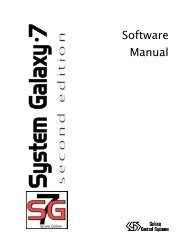 Software Manual - Galaxy Control Systems