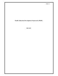 Pacific Education Development Framework (PEDF) 2009-2015 - Pacific ...