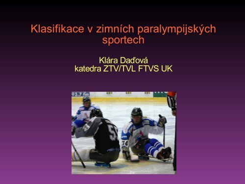 Klasifikace v zimních paralympijských sportech