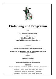 Einladung und Programm - im Gau Starnberg!