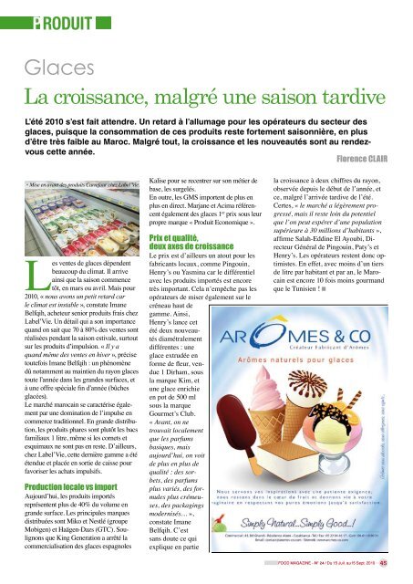 soft drinks un secteur en effervescence - FOOD MAGAZINE