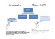 Conjoint-Analyse - CONsidered JOINTly