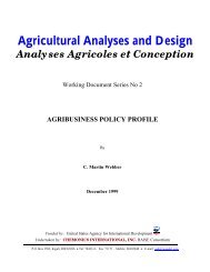 Agricultural Analyses and Design - Foodnet