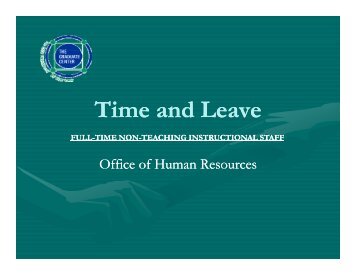 Time and Leave - CUNY Graduate Center