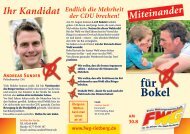 Flyer für Bokel - FWG Rietberg