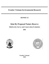 Frontier-Vietnam Forest Research Programme Report 24 KIM HY ...