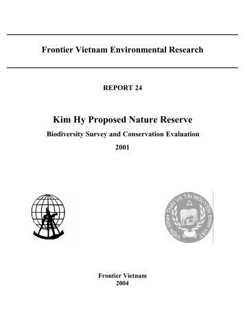 Frontier-Vietnam Forest Research Programme Report 24 KIM HY ...