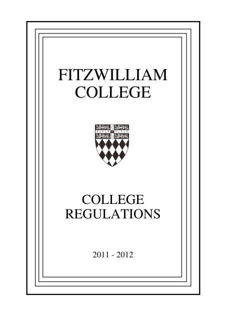 here - Fitzwilliam College - University of Cambridge