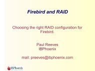 Firebird and RAID