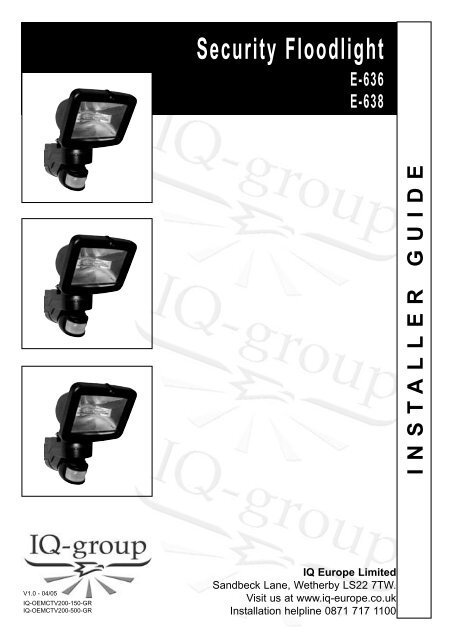 Iq group security sale light