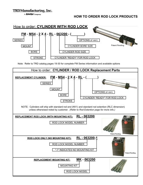 Rod Lock Cylinders