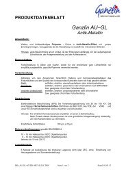 PRODUKTDATENBLATT Ganzlin AU–GL Antik-Metallic