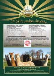 Stuten Katalog 2012 - Avalon Alpacas Germany Gbr