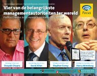 Vier van de belangrijkste managementautoriteiten ter wereld - Focus ...