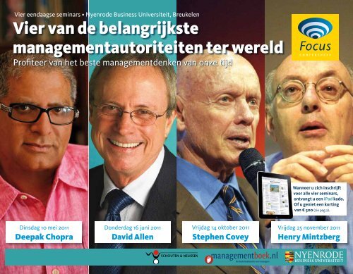 Vier van de belangrijkste managementautoriteiten ter wereld - Focus ...