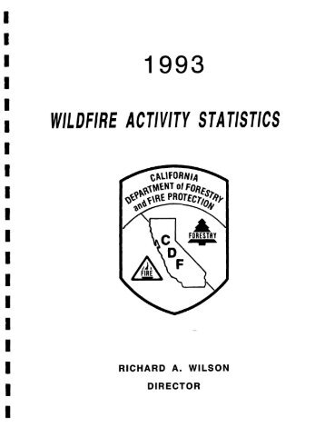 1993 WILDFIRE ACTIVITY STATISTICS - State of California