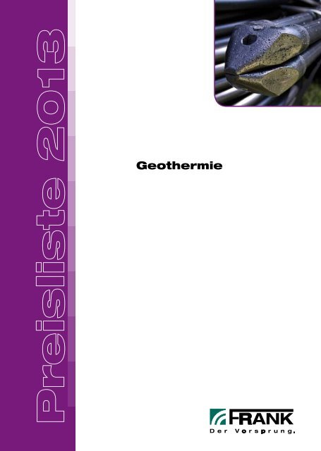 Preisliste Geothermie (PDF) - Frank GmbH