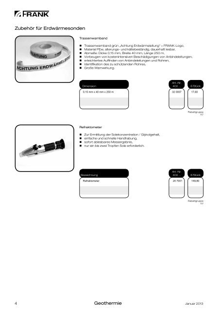 Preisliste Geothermie (PDF) - Frank GmbH