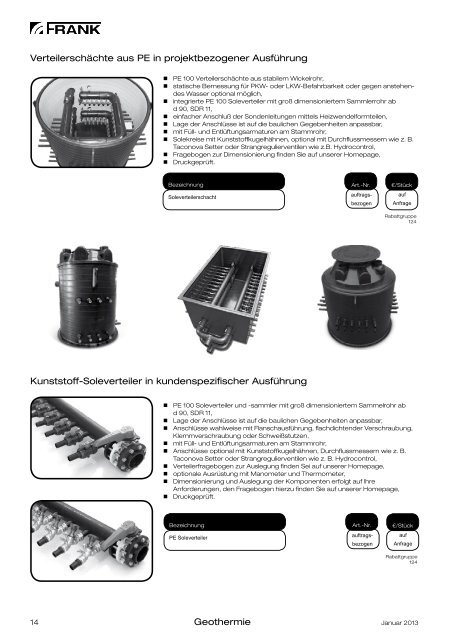 Preisliste Geothermie (PDF) - Frank GmbH