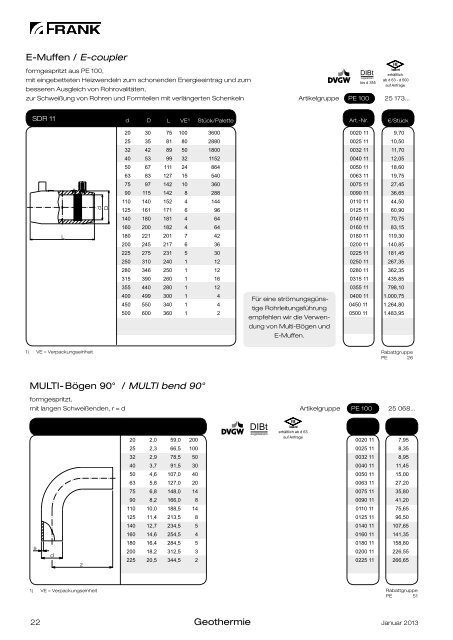 Preisliste Geothermie (PDF) - Frank GmbH