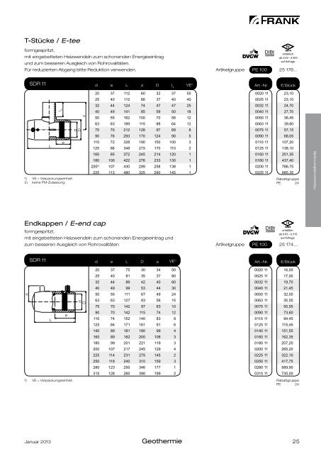 Preisliste Geothermie (PDF) - Frank GmbH