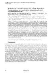 Production of Lactobacillus salivarius, a new probiotic strain isolated ...