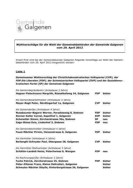 Wahlvorschläge 2012 [PDF, 119 KB] - Galgenen