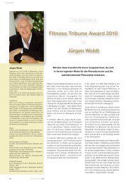 Deutschland Fitness Tribune Award 2010 für Jürgen Woldt