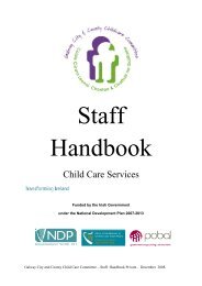 Staff Handbook - The Galway City & County Childcare Committee