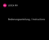 LEICA R9 Bedienungsanleitung / Instructions - Leica Camera AG