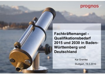 Präsentation Prognos - Weiterbildung in Baden-Württemberg