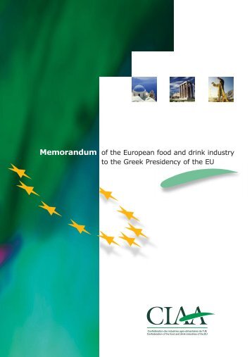 Memorandum def - FoodDrinkEurope