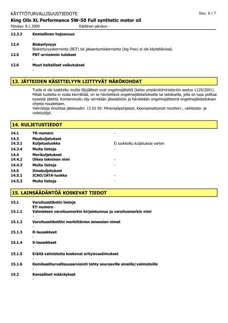 Safety Data Sheets - Fixus